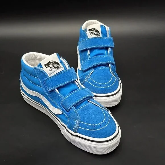 Vans Old Skool V Retro Court Blue White Unisex Sneakers 507698 Kid's Size 3.0 - Picture 9 of 12